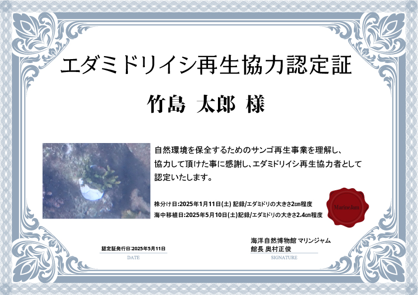 認定証